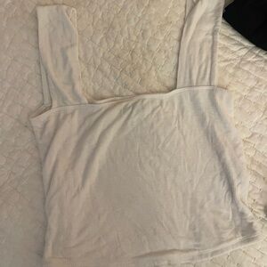 Women's Cream Ribbed Tank Top